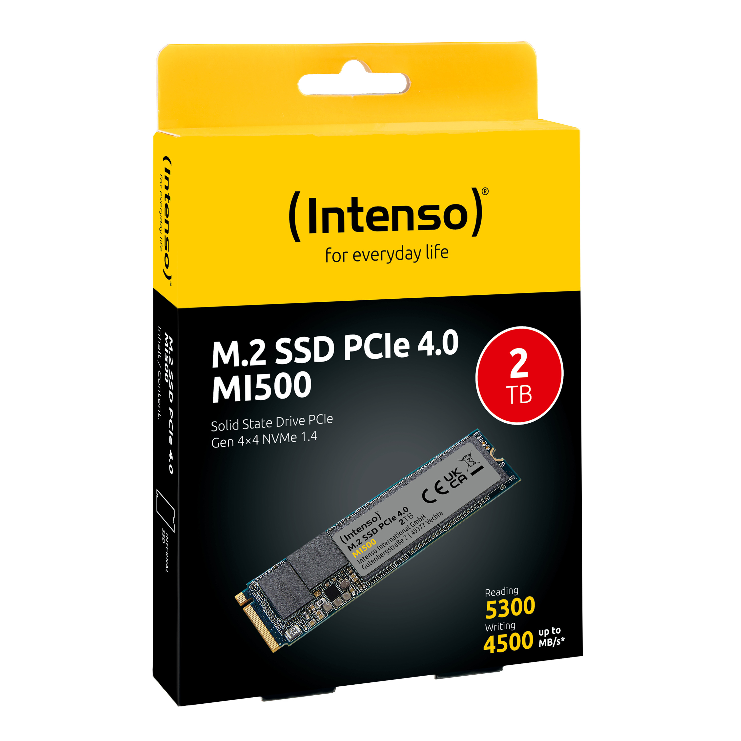 Intenso M.2 SSD MI500 2TB PCIe NVMe Gen 4x4, Ansicht 4