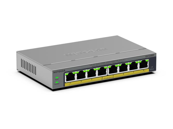 Netgear Easy Smart GS108EP - Switch - L3 - Smart - 8 x 10/100/1000 (PoE+), Ansicht 2