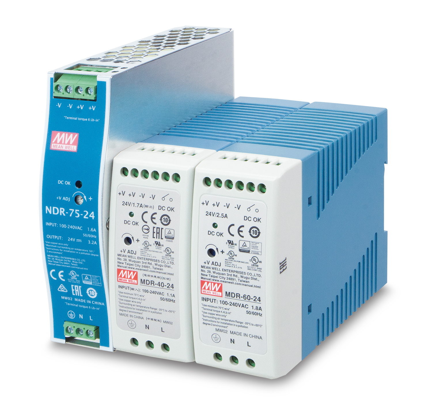 Planet MEAN WELL MDR-40-24 - Netzteil (DIN-Schienenmontage möglich), Ansicht 2