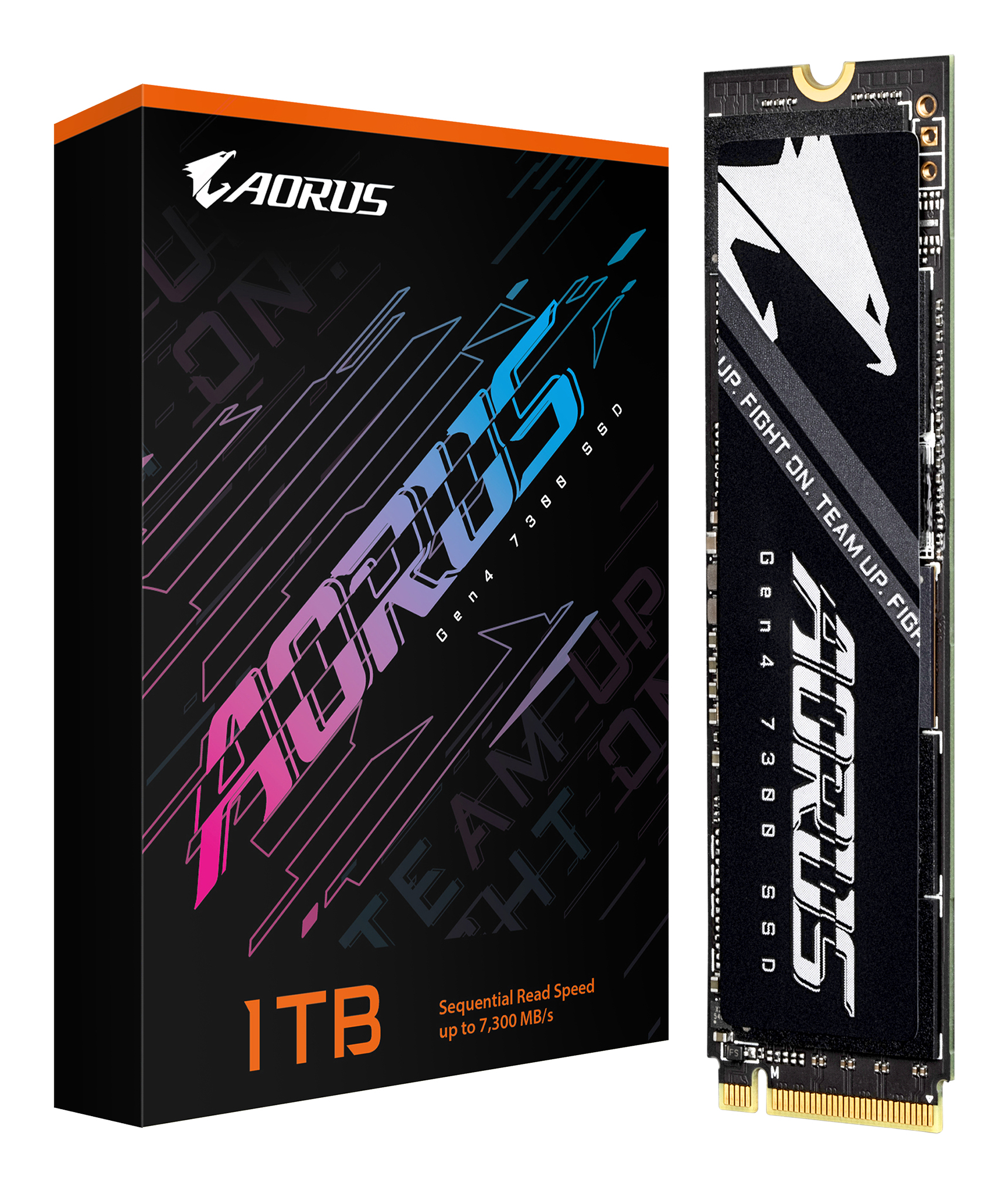 Gigabyte AORUS Gen4 7300 - SSD - 1 TB - intern - M.2 2280 - PCIe 4.0 x4 (NVMe), Ansicht 2