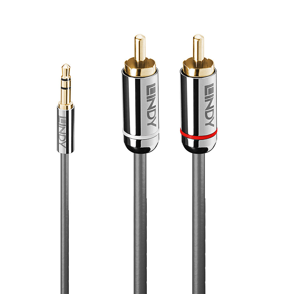 Lindy Cromo Line - Audiokabel - mini-phone stereo 3.5 mm männlich zu RCA männlich - 3 m, Ansicht 2