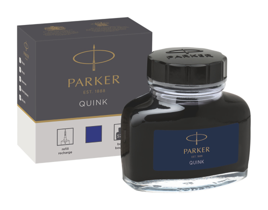Parker | QUINK 57ml Tintenflacon Blau | in einer Schachtel