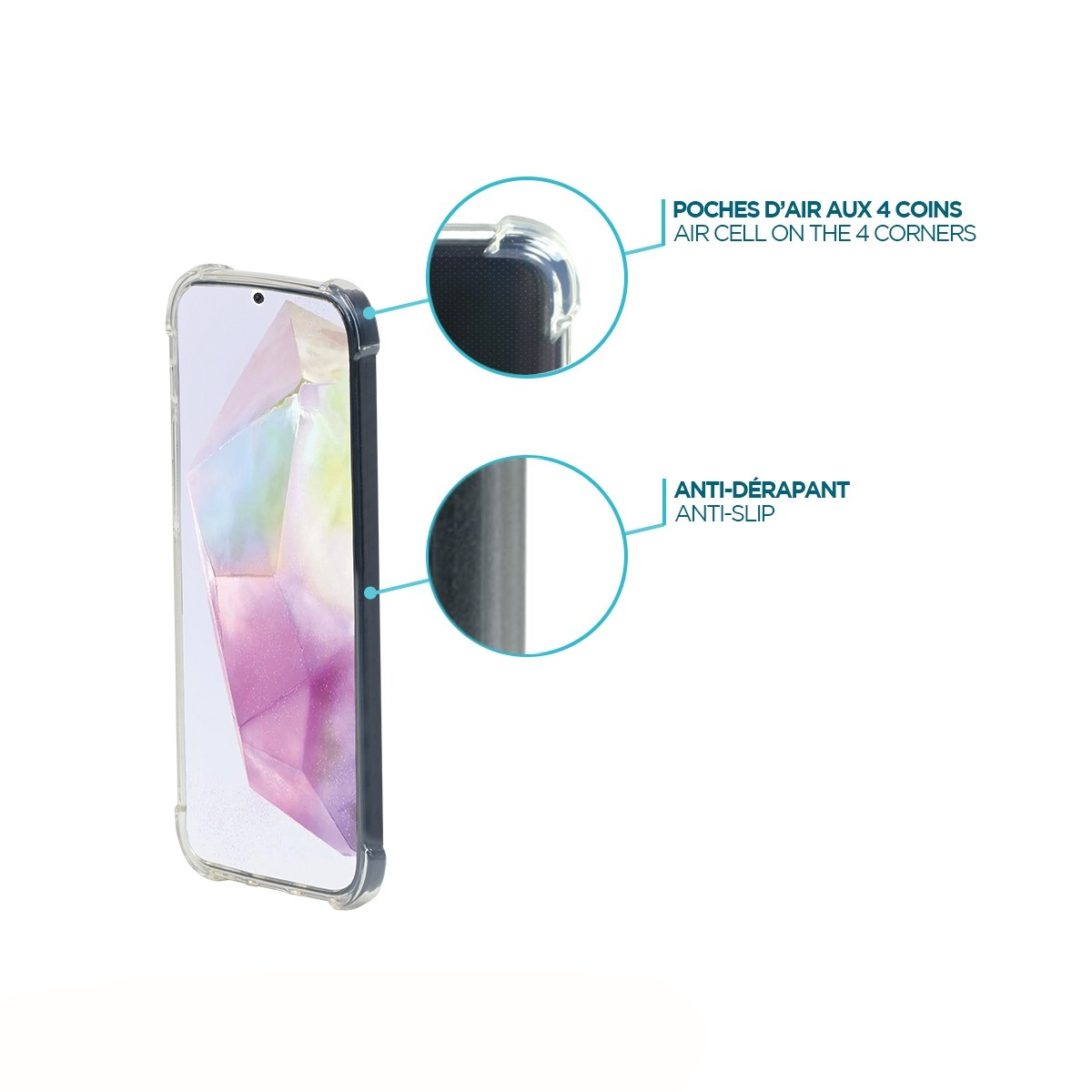 Mobilis R Series for Galaxy A55 5G - Transparent - Soft bag, Ansicht 4