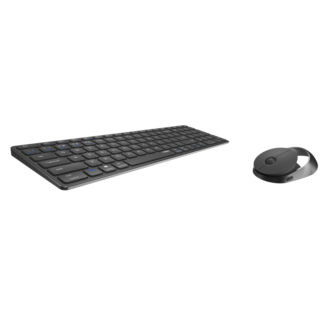 Rapoo 9750M - Kabellos - RF Wireless + Bluetooth - Scherenschalter - Grau - Maus enthalten - TL: Deutsch, QWERTZ, Ansicht 2