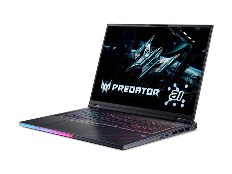 Acer Predator Helios 18 AI PH18-73 - Intel Core Ultra 9 275HX / 2.7 GHz - Win 11 Pro - GeForce RTX 5080 - 64 GB RAM - 1.024 TB SSD NVMe + 2.048 TB M.2 SSD Self-Encrypting Drive, NVM Express (NVMe)