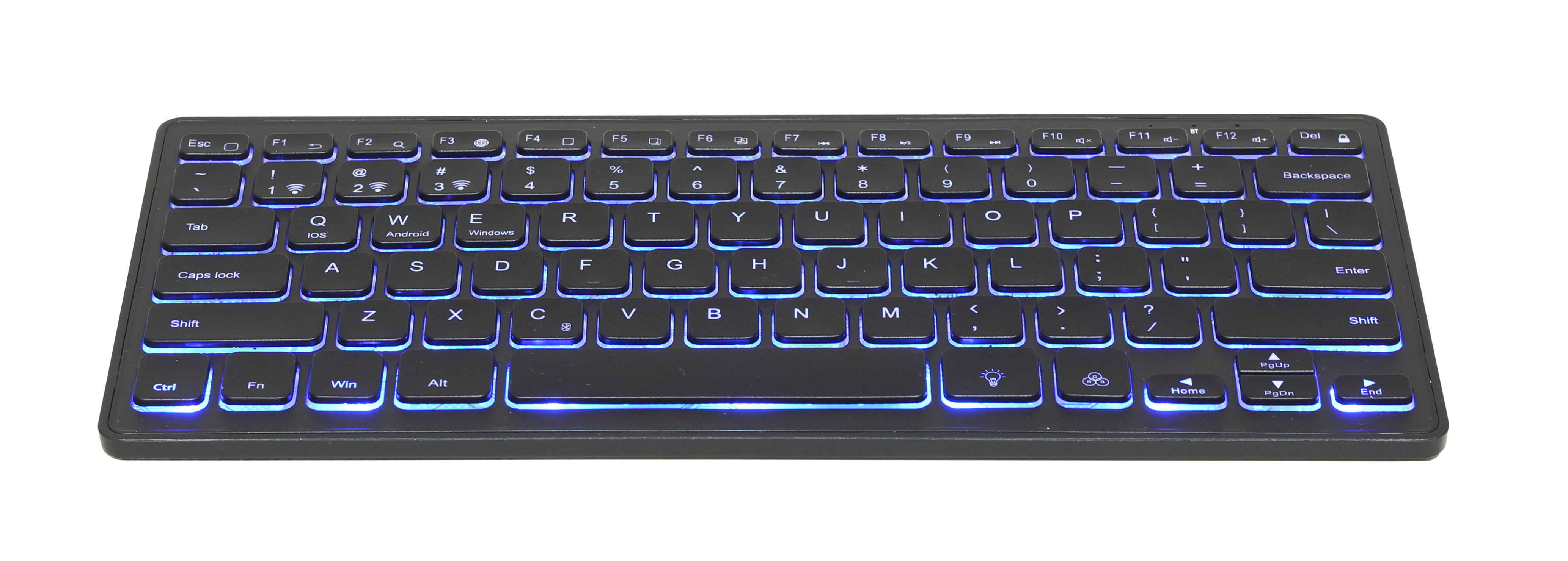 Gembird KB-BTRGB-01-DE - Tastatur - Hintergrundbeleuchtung - TL: Deutsch, QWERTZ, Ansicht 2