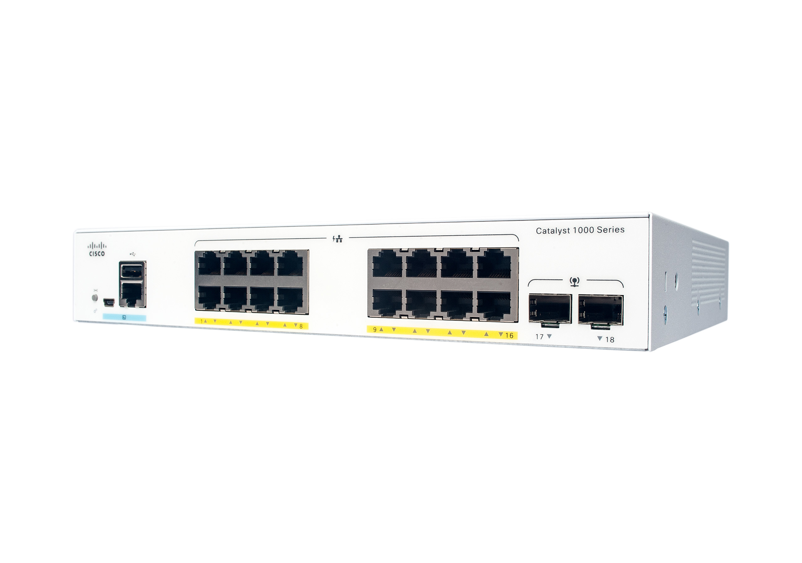 Cisco Catalyst C1000-16P-2G-L, Managed, L2, Gigabit Ethernet (10/100/1000), Power over Ethernet (PoE)