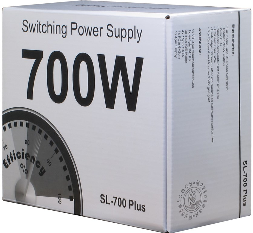 Inter-Tech SL-700 Plus - Netzteil (intern) - ATX12V 2.4, Ansicht 3