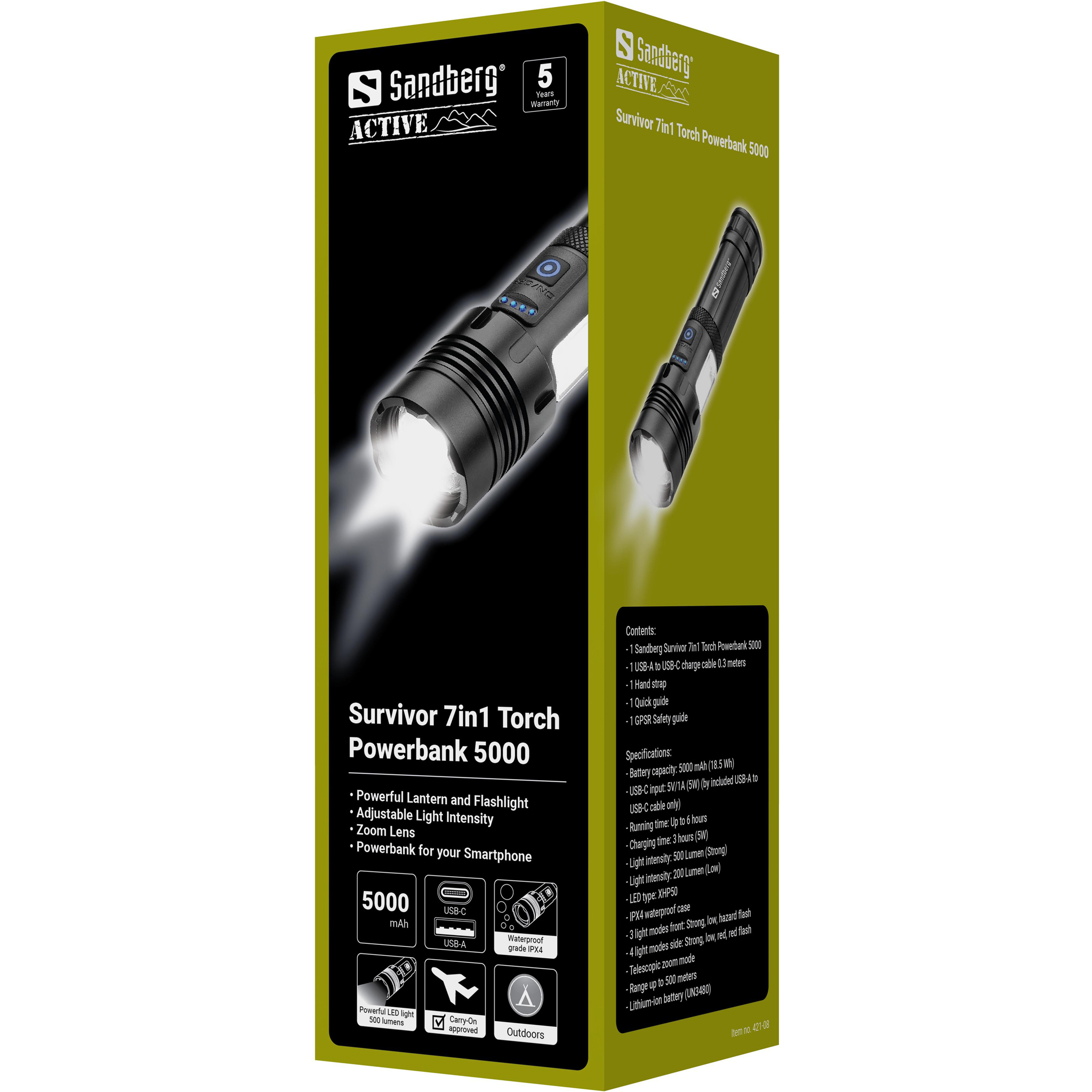 SANDBERG Active - Taschenlampe - LED - 3 Modi, Ansicht 2