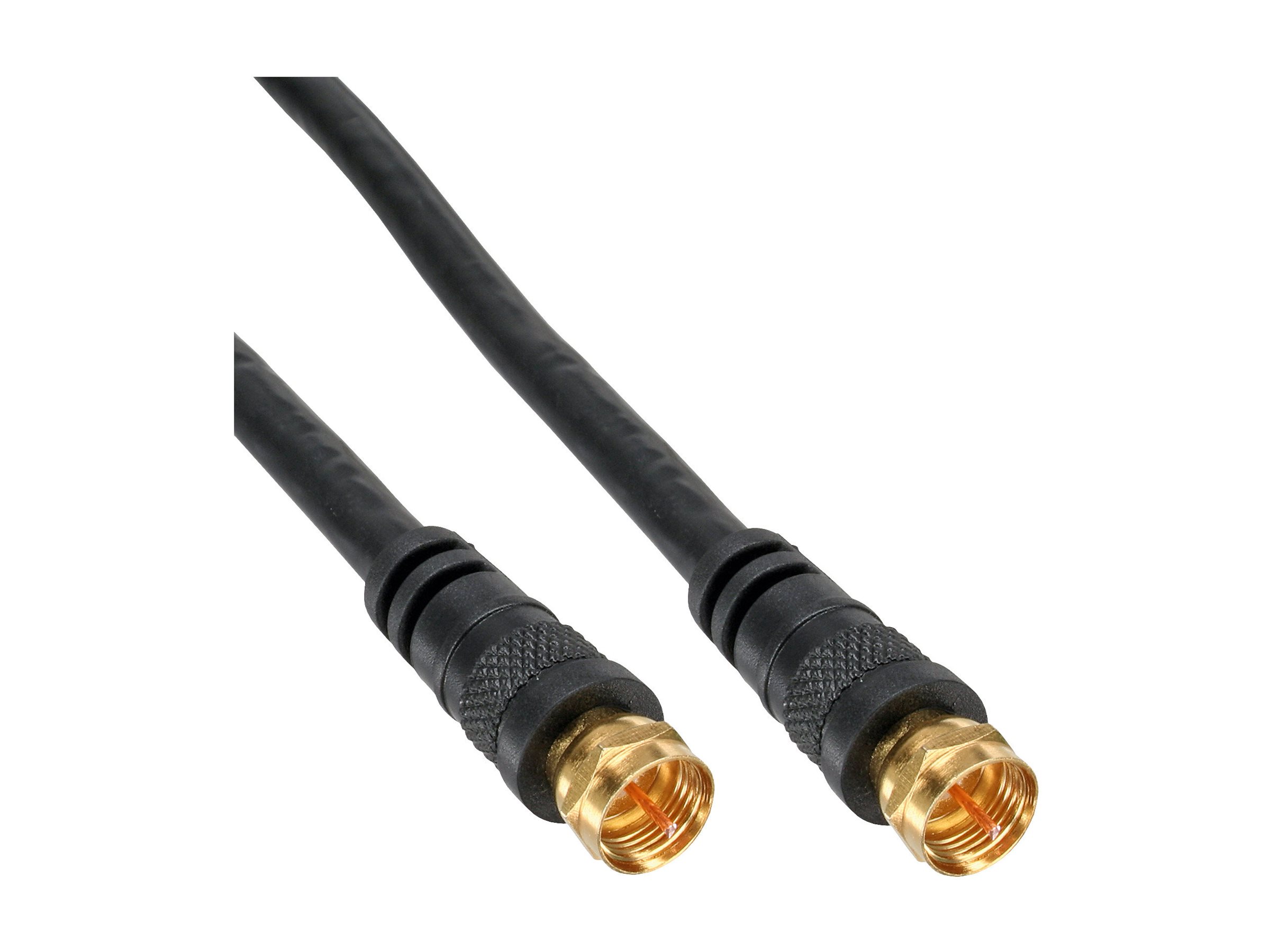 InLine SAT-Anschlusskabel - 2x geschirmt - 2x F-Stecker - >85dB - schwarz - 5m
