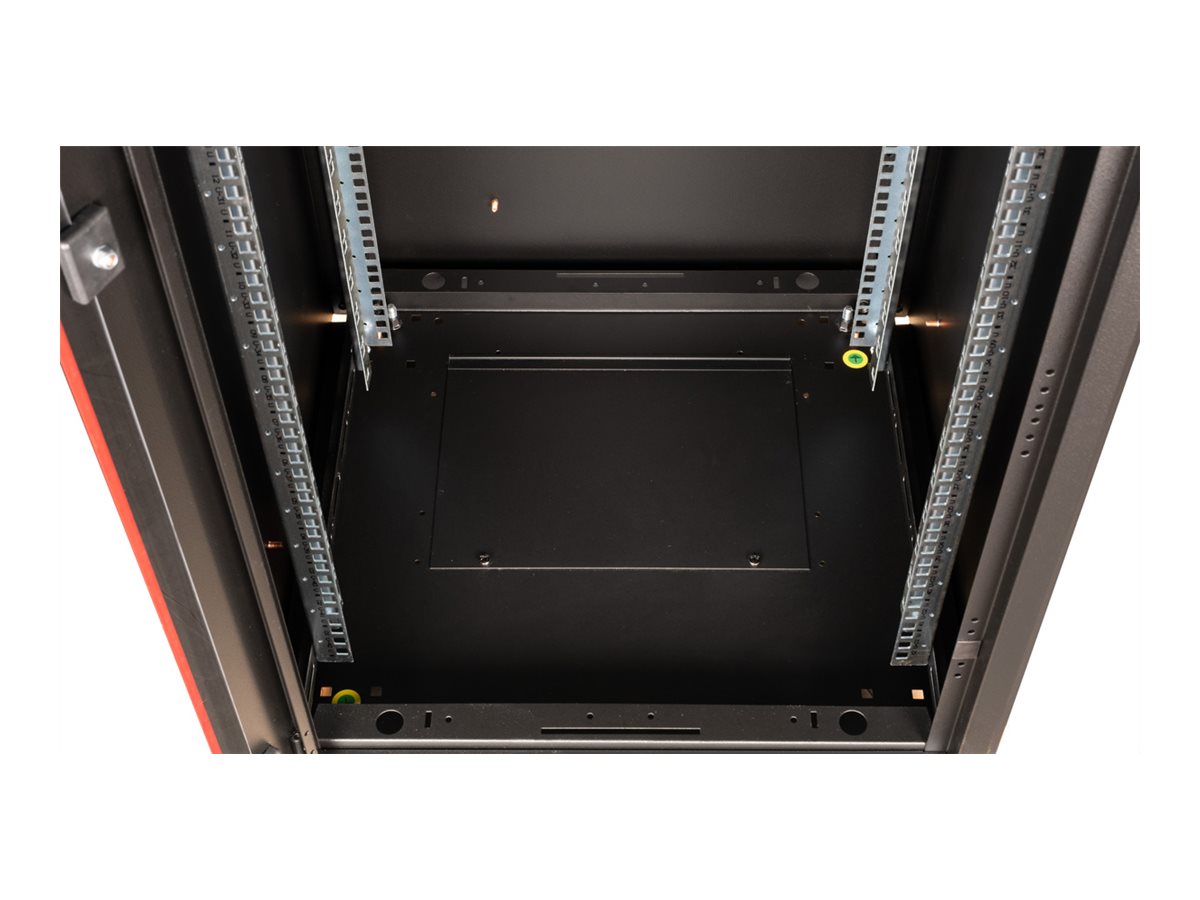 ROLINE 19 Zoll Netzwerkschrank Basic 42 600x600 BxT Glastür schwarz, Ansicht 4