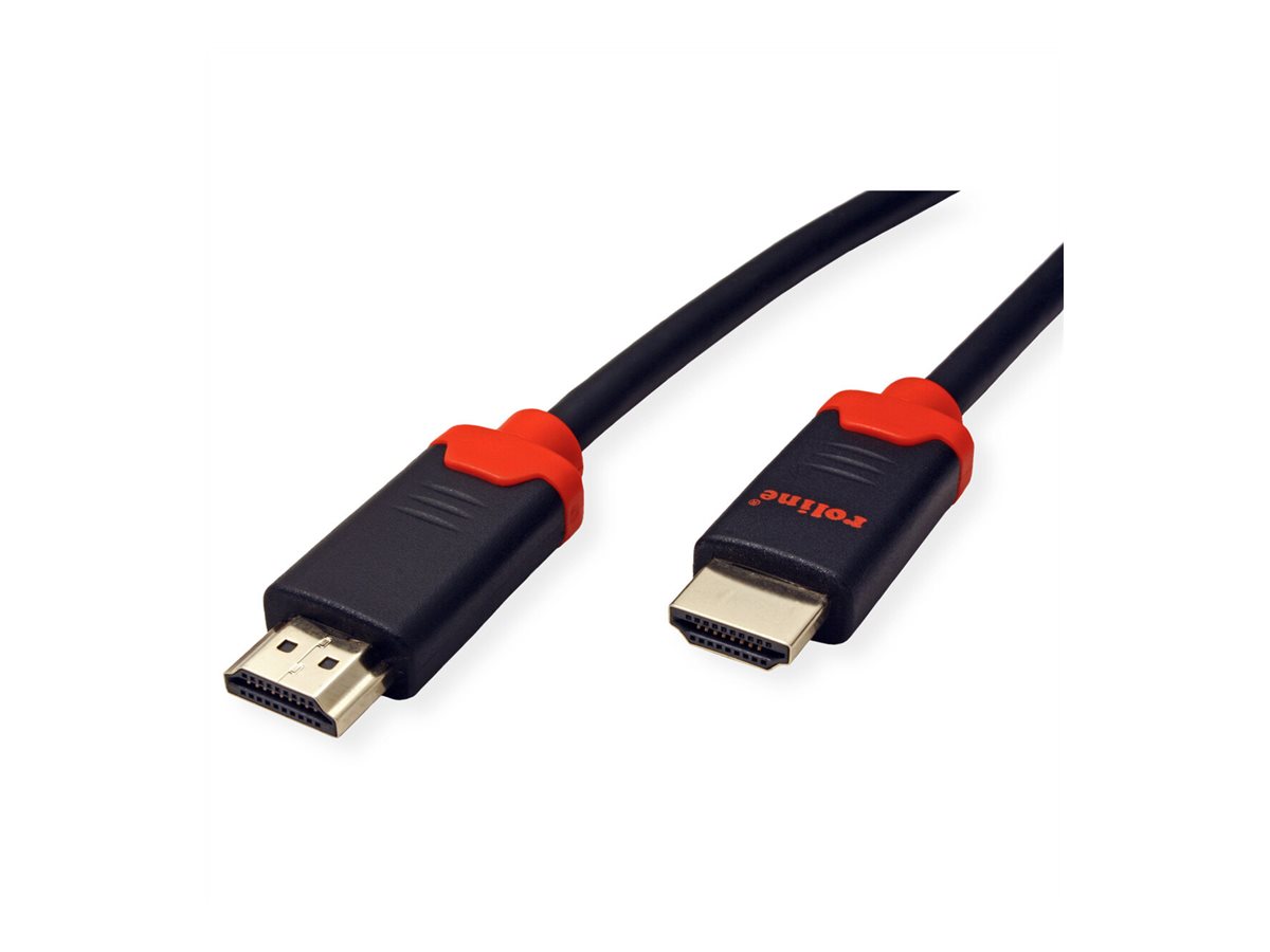 ROLINE Ultra High Speed - HDMI-Kabel - HDMI männlich zu HDMI männlich - 1 m - Doppelisolierung - Schwarz - 10K UWHD (10240x4320)