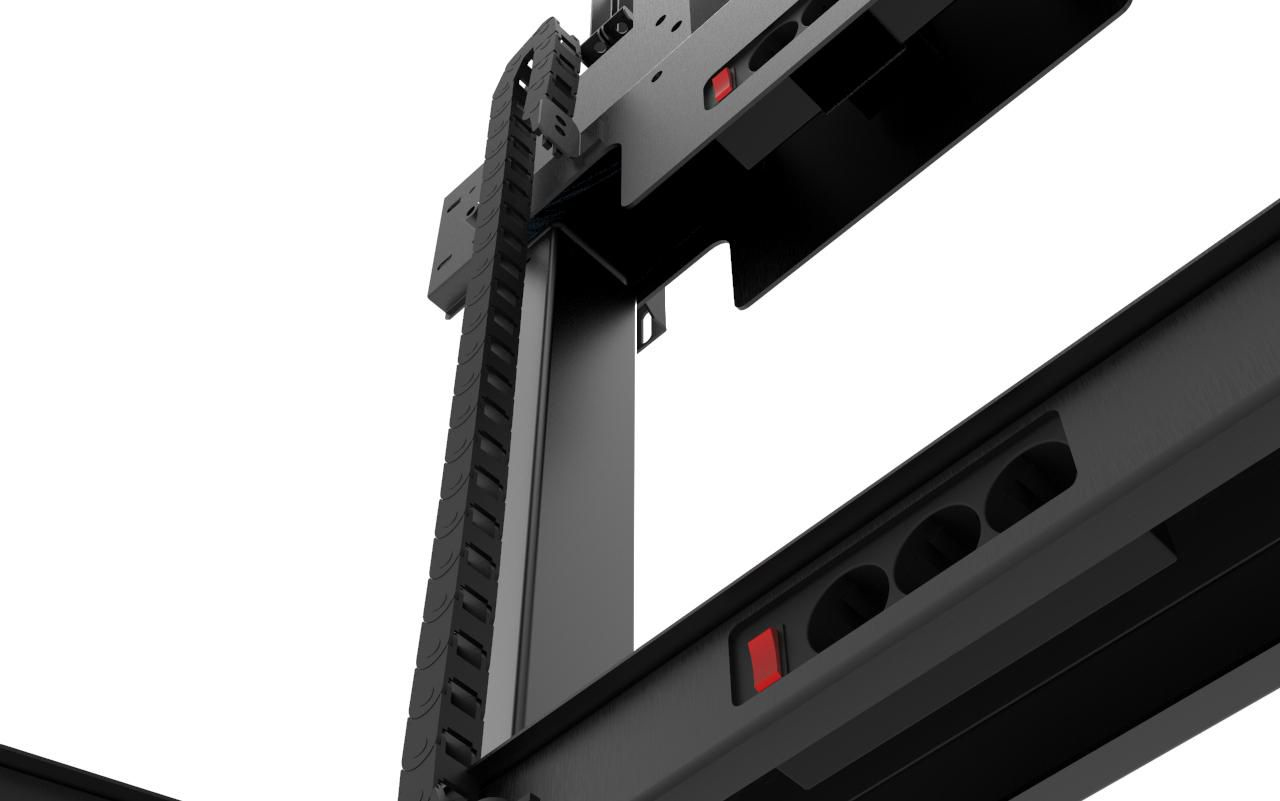VivoLink VLFS32100W - 81,3 cm (32) - 2,54 m (100) - 200 x 200 mm - 800 x 600 mm - Stahl - Schwarz, Ansicht 2