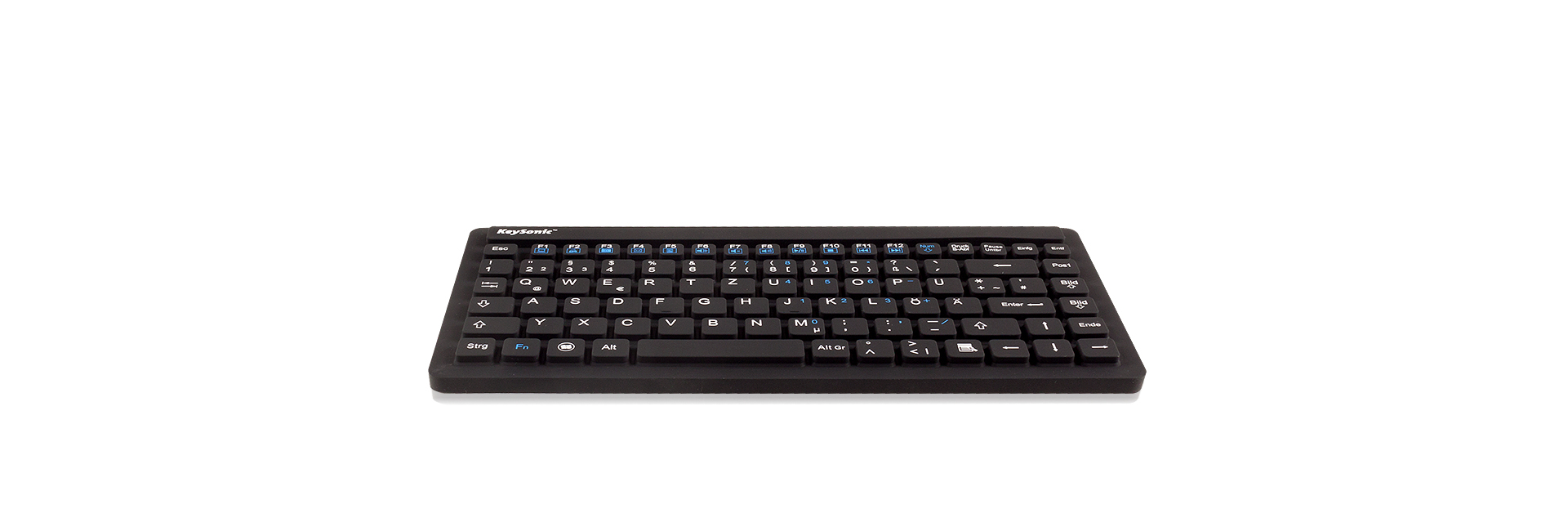 KeySonic Tas KSK-3230IN IP68 W-dicht Silikon bulk - Tastatur - 87 Tasten - TL: UK, QWERTY, Ansicht 4