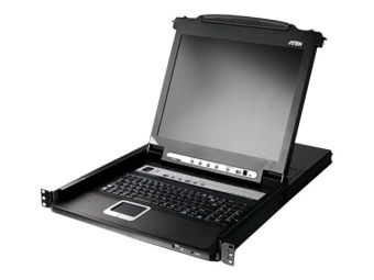 ATEN Slideaway CL5708M - KVM-Konsole mit KVM-Switch - 8 Anschlüsse - PS2 USB - Englisch - 43.2 cm (17)