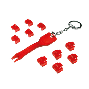 LogiLink LAN-Portblocker - durchsichtig rot (Packung mit 10), Ansicht 2