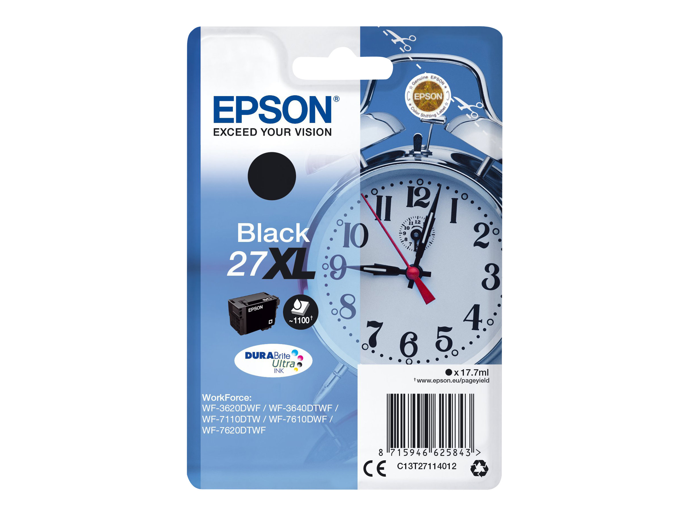 Epson 27XL - 17.7 ml - XL - Schwarz - original