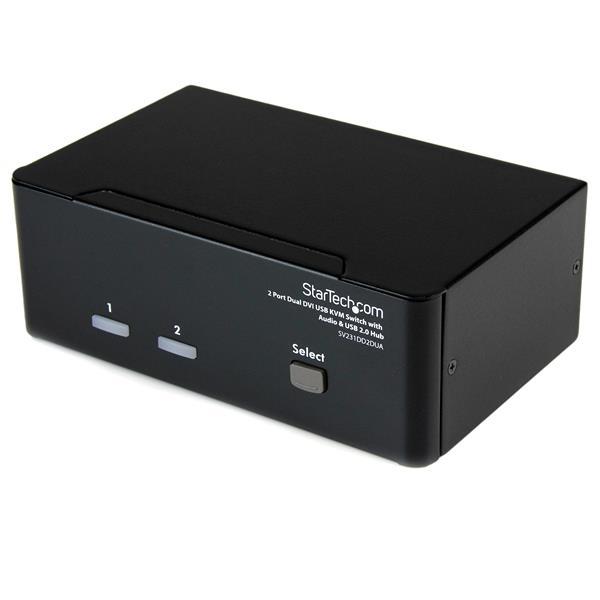 StarTech.com 2 Port DVI USB KVM Switch mit Audio und USB 2.0 Hub, Ansicht 2