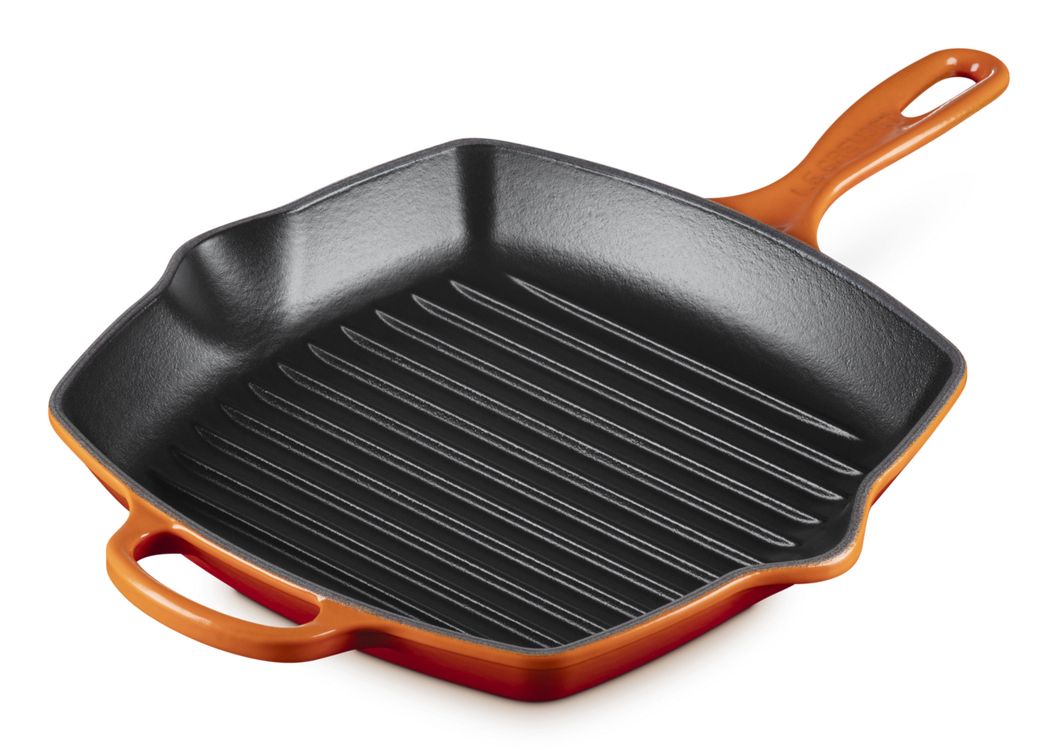 Le Creuset 20183260900422 - Quadratisch - Grillpfanne - Schwarz - Orange - Eisenguss - Keramik - Gas - Halogen, Ansicht 4