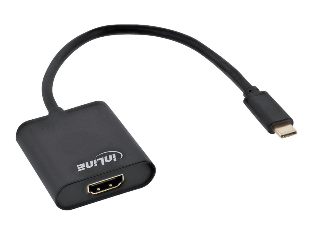 InLine - Externer Videoadapter - USB-C - HDMI - Schwarz