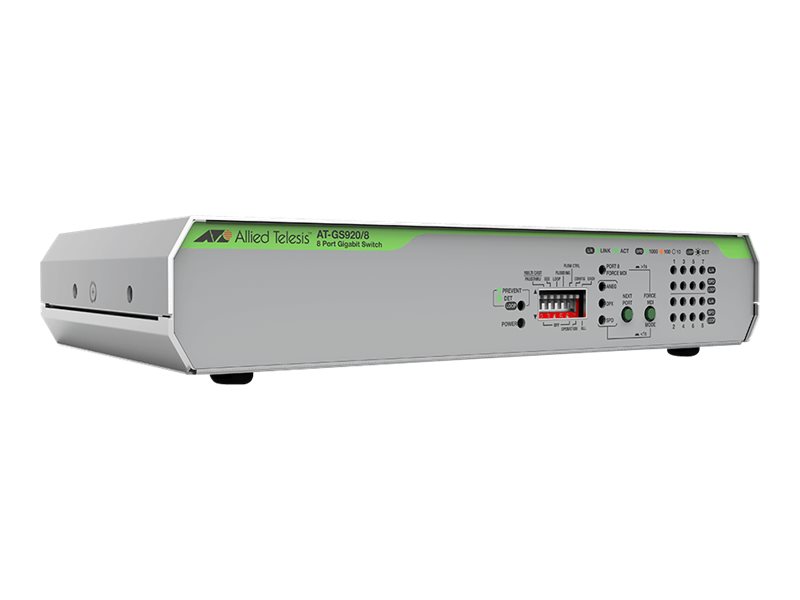 Allied Telesis 8X UNMANAGED POE+SWITCH (AT-GS920/8PS-50)