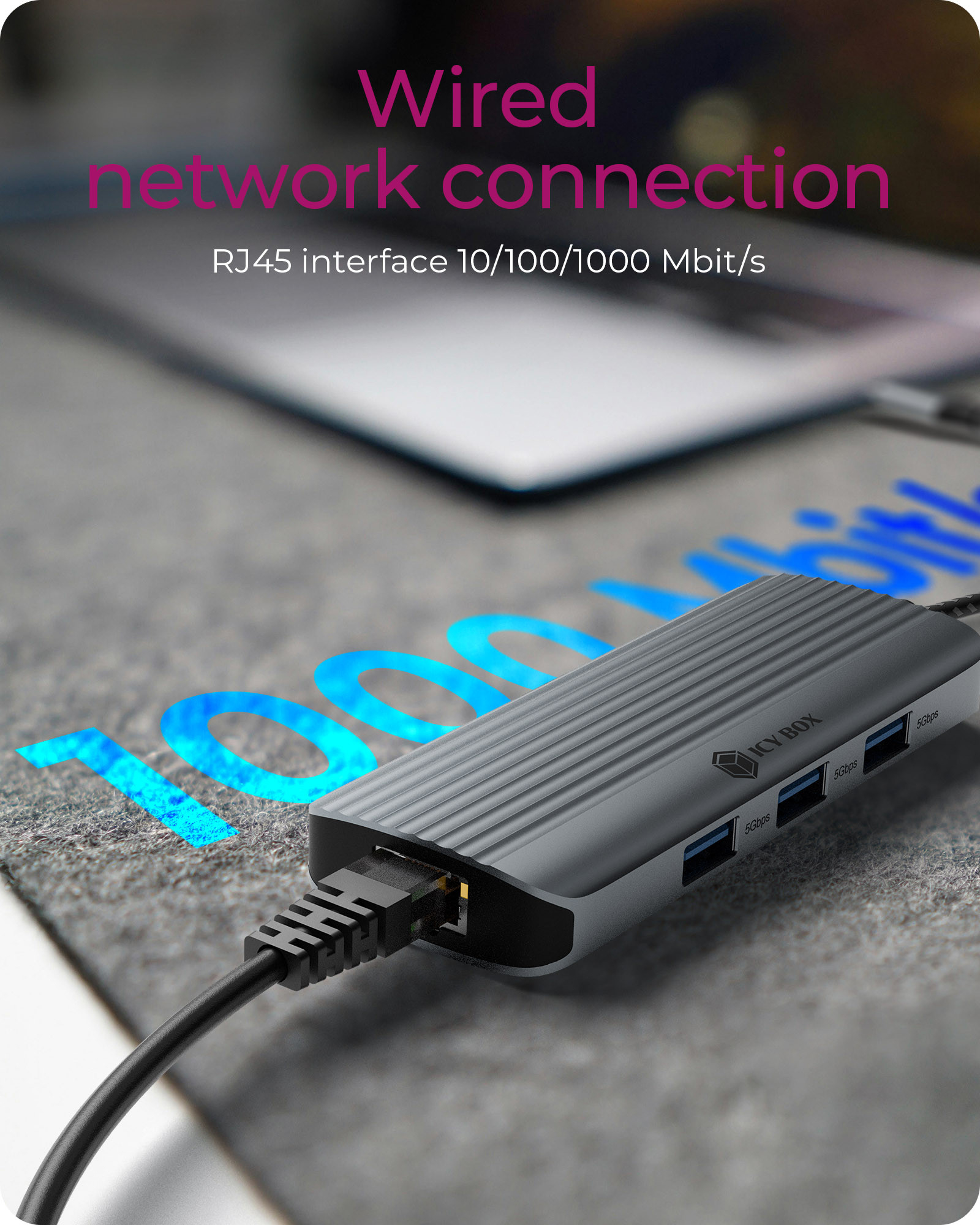 ICY BOX IB-DK4034a-CPD - Dockingstation - USB-C 3.2 Gen 1, Ansicht 2