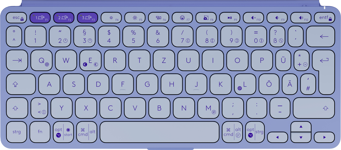 Logitech Keys-To-Go 2 - Tastatur - integrierte Abdeckung - TL: Deutsch, QWERTZ, Ansicht 3