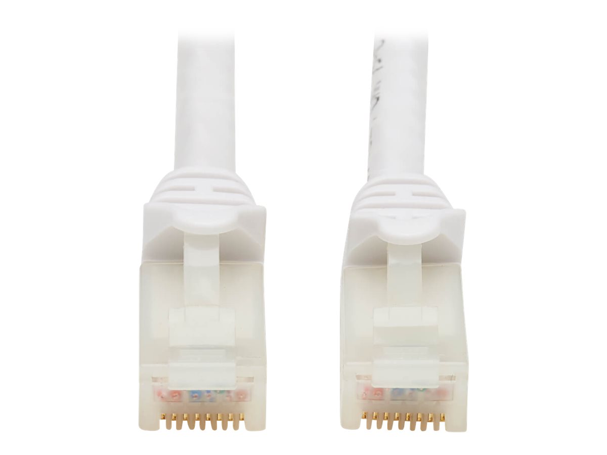 Tripp Lite Safe-IT Cat6a 10G Certified Snagless Antibacterial UTP Ethernet Cable (RJ45 M/M), White, 25 ft. - Netzwerkkabel - RJ-45 (M) zu RJ-45 (M) - 7.6 m - 6.2 mm - UTP