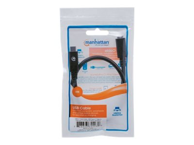 Manhattan USB-C to USB-C Extension Cable, 50cm, Male to Female, 10 Gbps (USB 3.2 Gen2 aka USB 3.1)