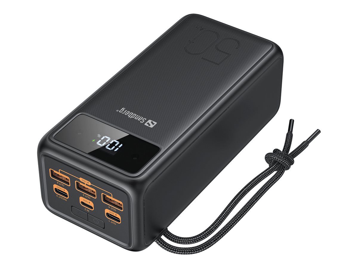 SANDBERG Active - Powerbank - 50000 mAh - 185 Wh - 5 A - 3 Ausgabeanschlussstellen (USB), Ansicht 3