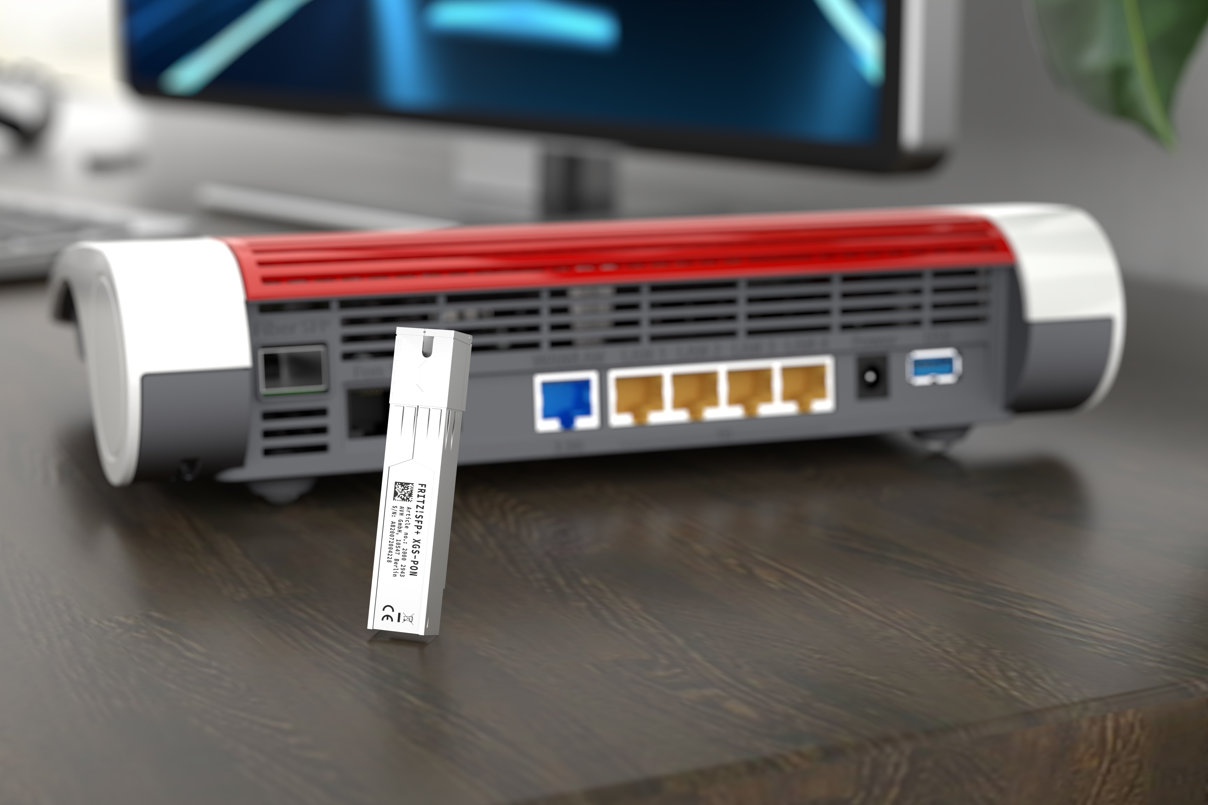 FRITZ! AVM FRITZ!SFP - SFP (Mini-GBIC)-Transceiver-Modul - 10GbE, XGS-PON - über Glasfaser - 1270 (TX), Ansicht 2
