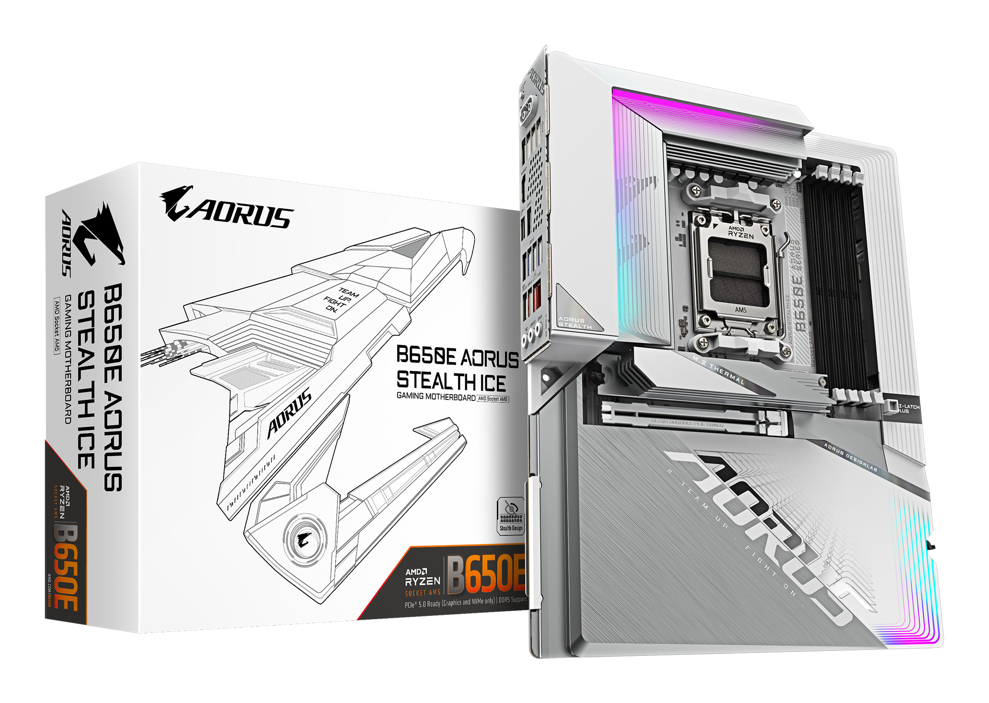 Gigabyte B650E A Stealth ICE (B650,AM5,ATX,DDR5) - AMD Sockel AM5 (Ryzen Zen4) - ATX, Ansicht 3