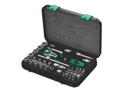 Wera Zyklop 8100 SA 2 - Schraubendreher mit Ratschenfunktion und Bit- sowie Steckschlüsselsatz, Ansicht 2