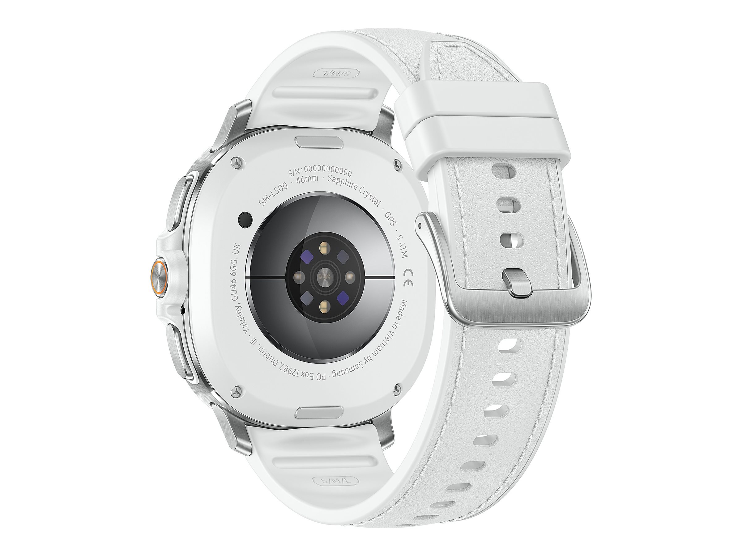 Samsung Galaxy Watch8 Classic - 46 mm - intelligente Uhr mit Hybridband - Hybrid-Eco-Leder - S/M/L - Anzeige 3.4 cm - Weiß, Ansicht 4