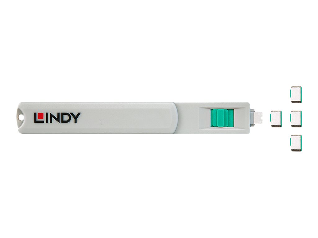 Lindy Schloss für USB-C-Port - grün, Ansicht 5
