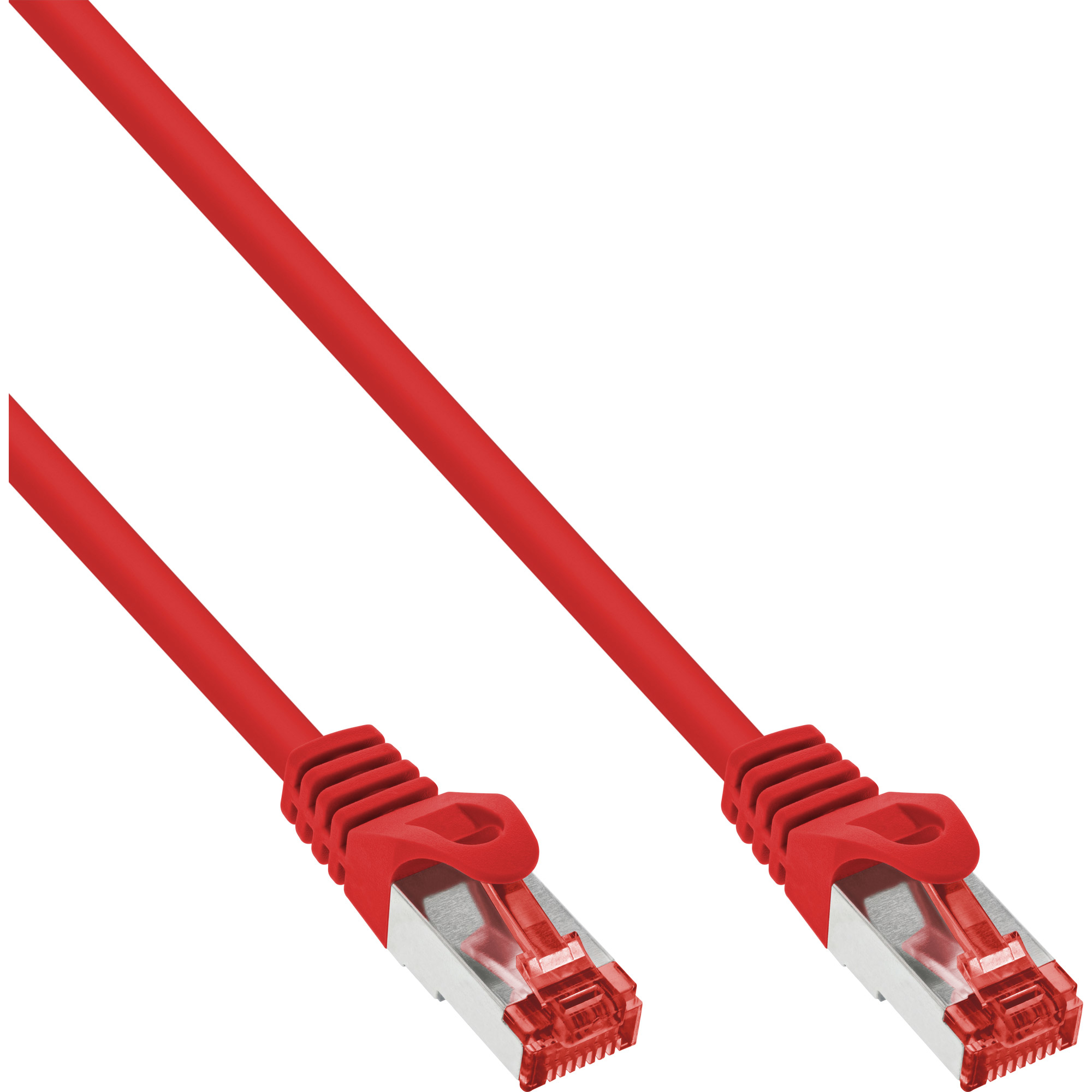 InLine Patchkabel - S/FTP (PiMf) - Cat.6 - 250MHz - PVC - Kupfer - rot - 1m, Ansicht 2