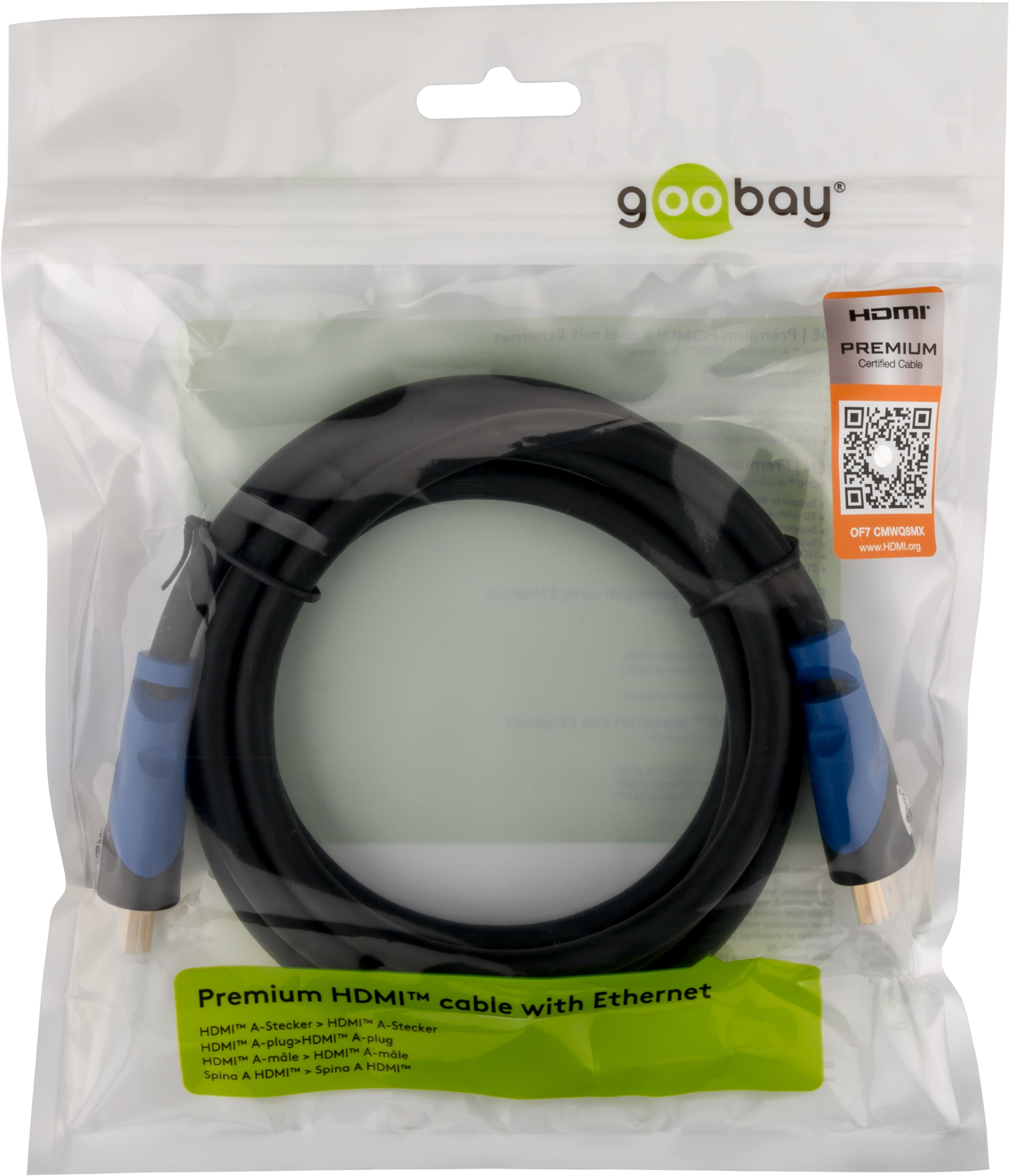 Goobay - HDMI mit Ethernetkabel - HDMI (M) bis HDMI (M), Ansicht 2