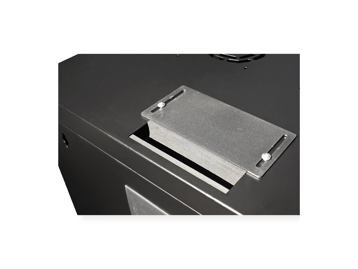 ROLINE 19 Zoll Wandgehäuse Pro 9 HE 600x600 BxT schwarz - Wandgehäuse, Ansicht 4