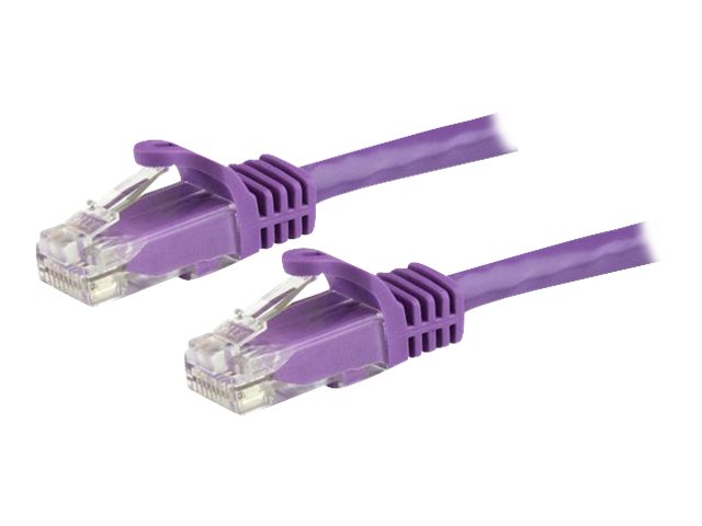 StarTech.com 1.5m CAT6 Ethernet Cable, 10 Gigabit Snagless RJ45 650MHz 100W PoE Patch Cord, CAT 6 10GbE UTP Network Cable w/Strain Relief, Purple, Wiring is UL Certified/TIA - Category 6 - 24AWG (N6PATC150CMPL)