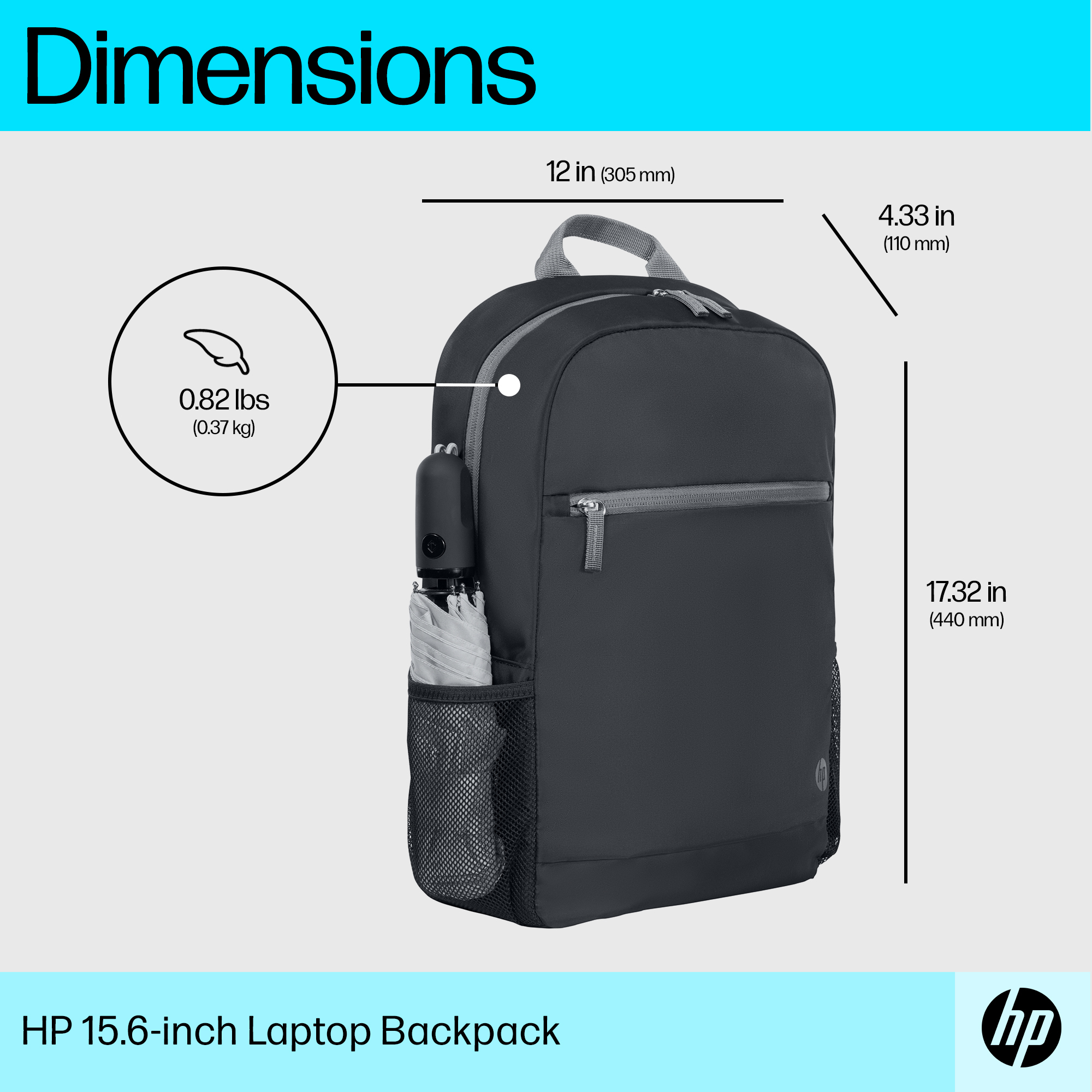 HP Laptop Backpack - Notebook-Rucksack - 39.6 cm (15.6), Ansicht 2