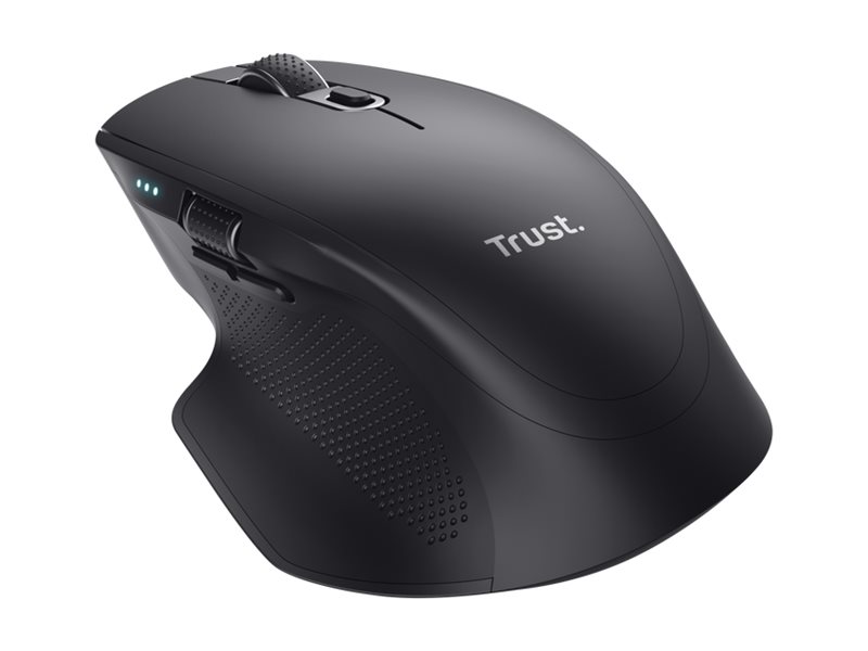 Trust Ozaa+ - Maus - für mehrere Geräte - Für Rechtshänder - optisch - 6 Tasten - kabellos - 2.4 GHz Bluetooth - kabelloser Empfänger (USB)
