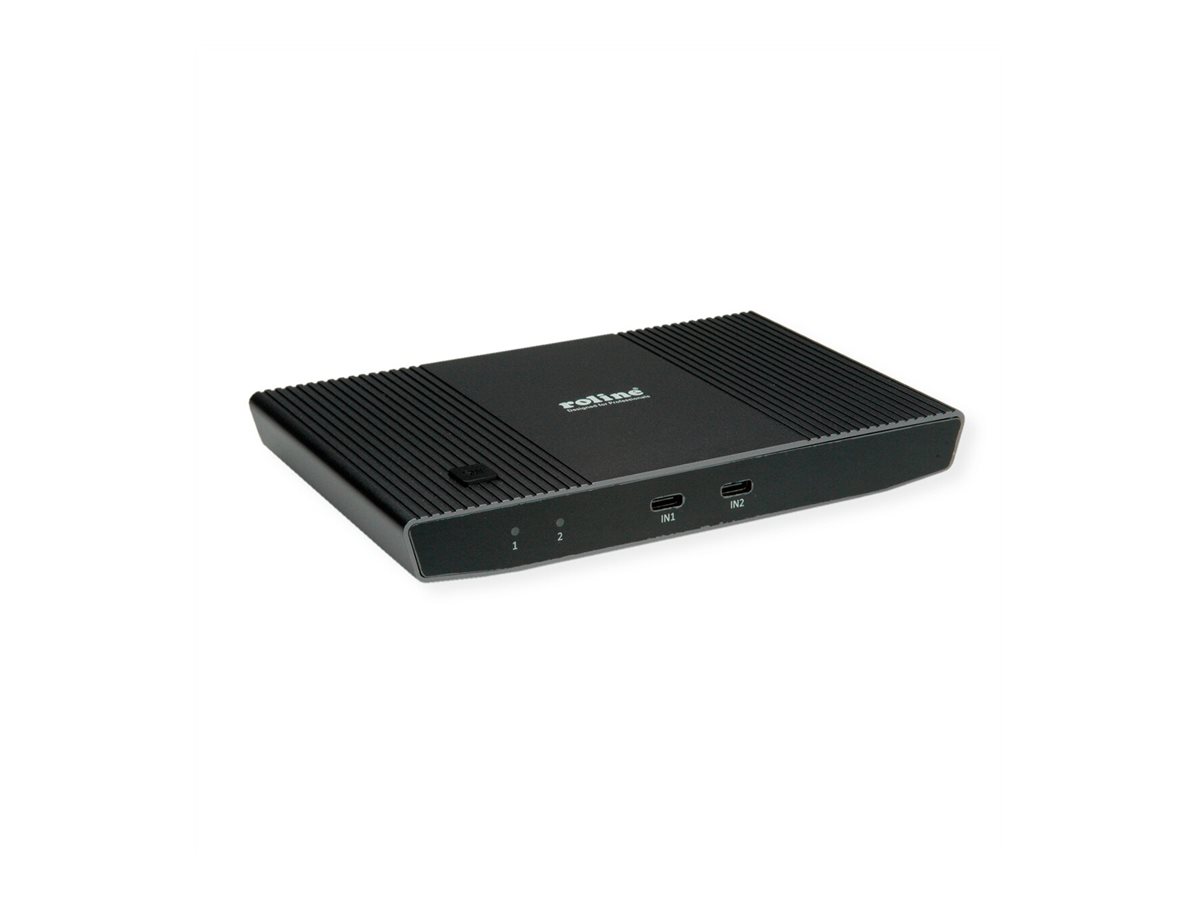 ROLINE KVM Switch 2fach/Dock USB-C+ HDMI USB 2x A+1x C - KVM-Umschalter - USB Typ C, Ansicht 4