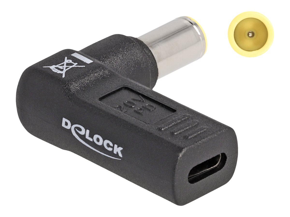 Delock Netzteil - 24 pin USB-C (W) zu Gleichstromstecker 79 x 55 mm (M)