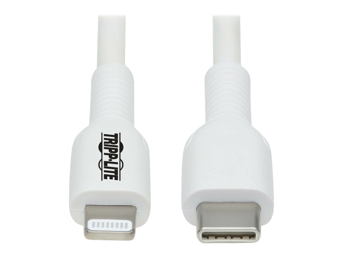 Tripp Lite USB C to Lightning Sync/Charge Cable, MFi Certified - USB 2.0, M/M, 1M (3.3 ft) - Lightning-Kabel - 24 pin USB-C männlich zu Lightning männlich - 1 m - weiß
