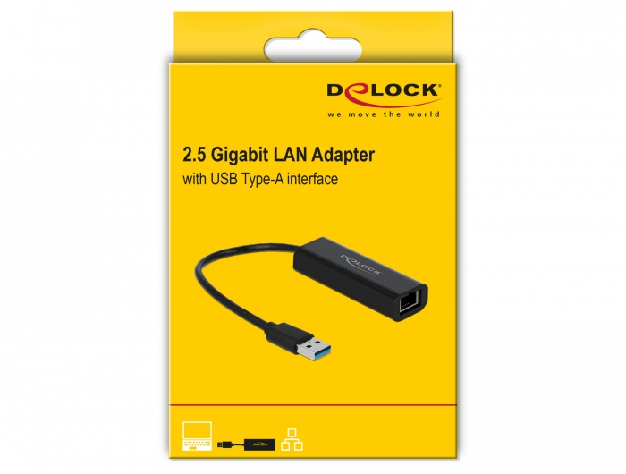 Delock Netzwerkadapter - USB 3.1 Gen 1 - 100M/1G/2.5G Gigabit Ethernet, Ansicht 2