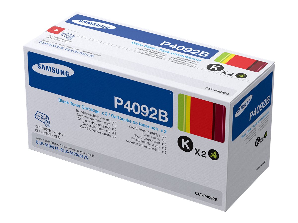 Samsung CLT-P4092B - 2er-Pack - Schwarz - original - Tonerpatrone (SU391A)