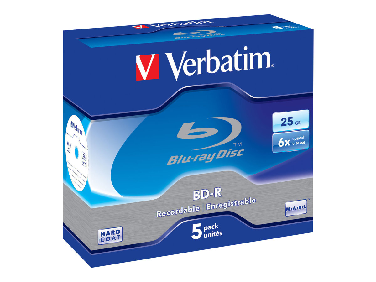 Verbatim 5 x BD-R - 25 GB 6x - Jewel Case (Schachtel), Ansicht 3