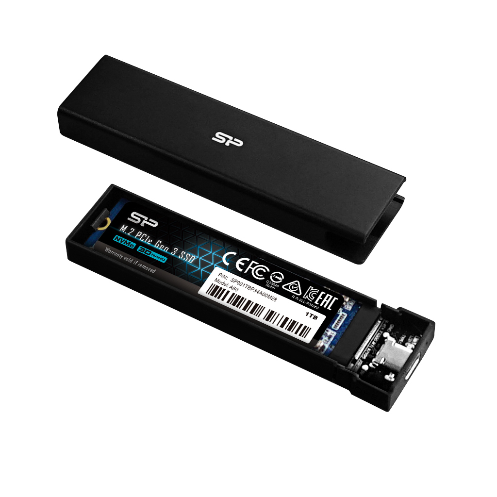 Silicon Power PD60 - Speichergehäuse - M.2 - M.2 NVMe Card - USB 3.2 (Gen 2), Ansicht 4