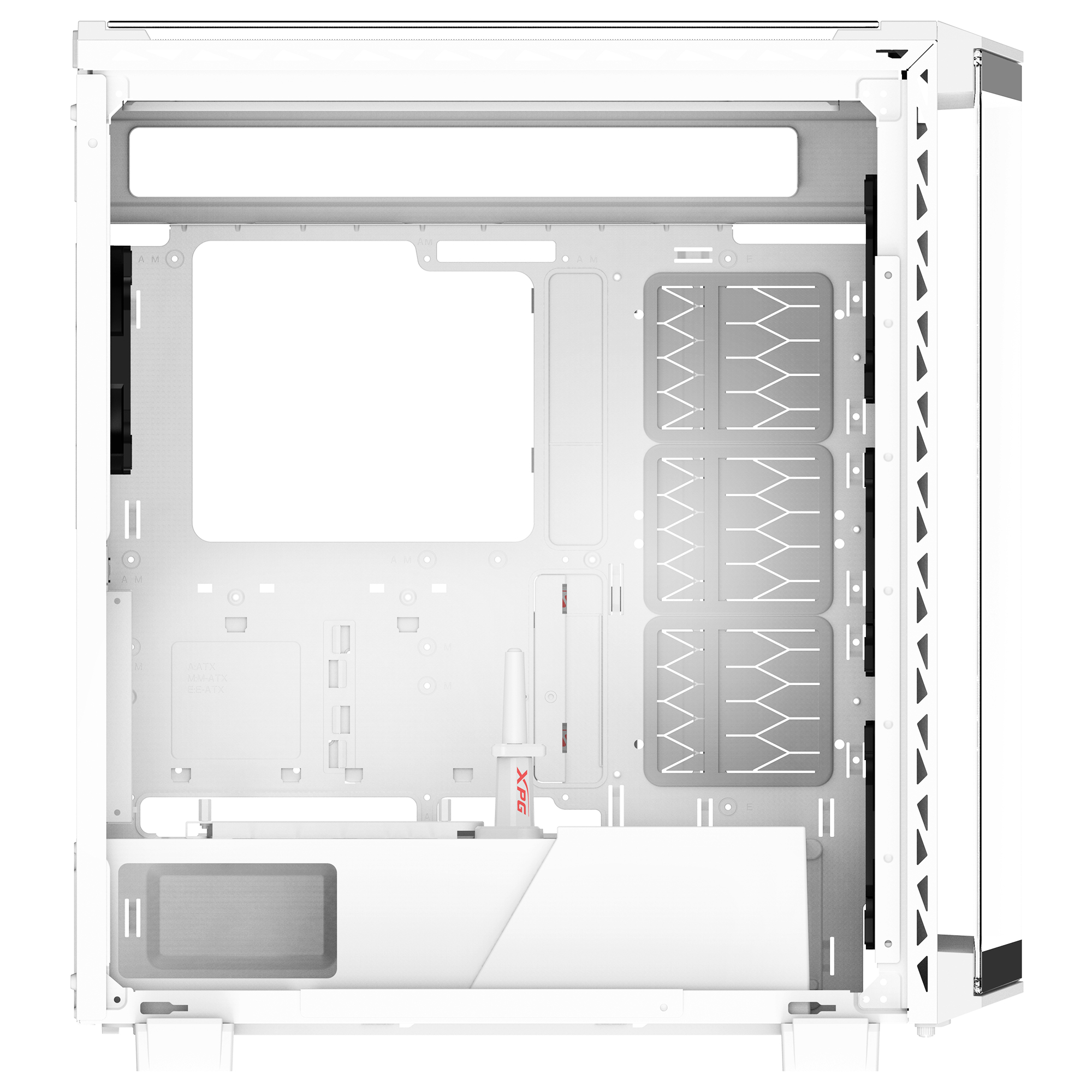 XPG Geh BATTLECRUISER II E-ATX Midi Tower weiß retail - Midi/Minitower - ATX, Ansicht 3
