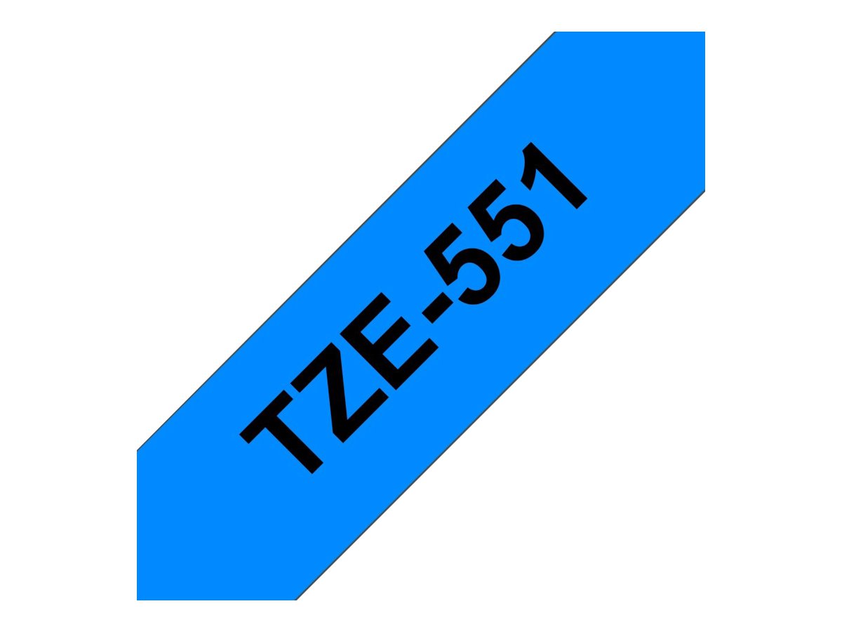 Brother TZe-551 - Schwarz auf Blau - Rolle (2,4 cm), Ansicht 3